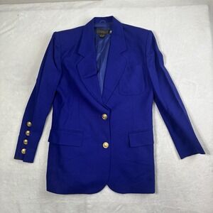 VTG Classiques Pure Wool Blue Blazer Suit Jacket‎ Women's Small